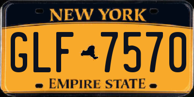 NY license plate GLF7570