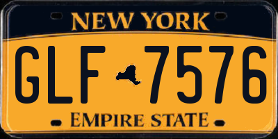 NY license plate GLF7576