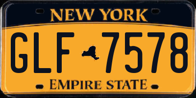NY license plate GLF7578