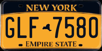 NY license plate GLF7580