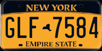 NY license plate GLF7584