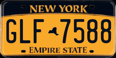 NY license plate GLF7588