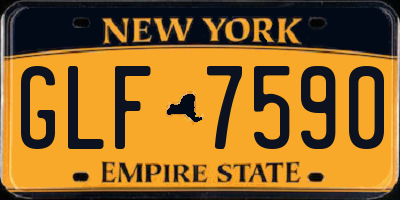 NY license plate GLF7590