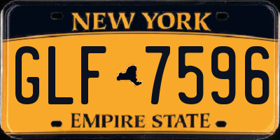 NY license plate GLF7596
