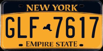 NY license plate GLF7617