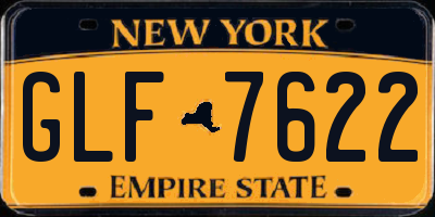 NY license plate GLF7622