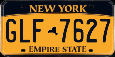 NY license plate GLF7627