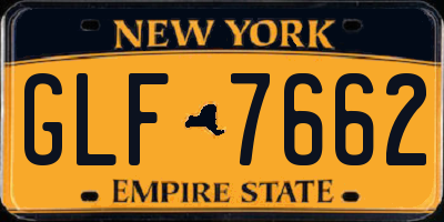 NY license plate GLF7662