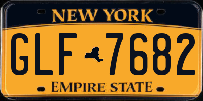 NY license plate GLF7682