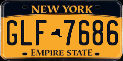 NY license plate GLF7686