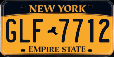 NY license plate GLF7712