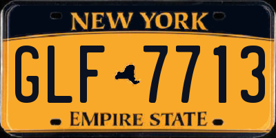 NY license plate GLF7713