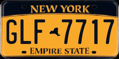 NY license plate GLF7717