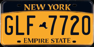 NY license plate GLF7720