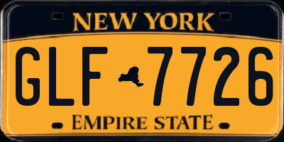 NY license plate GLF7726