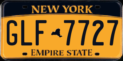 NY license plate GLF7727