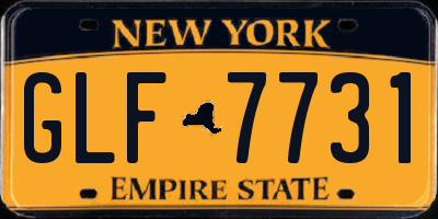 NY license plate GLF7731