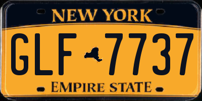 NY license plate GLF7737