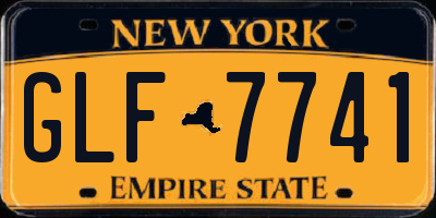 NY license plate GLF7741
