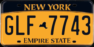 NY license plate GLF7743
