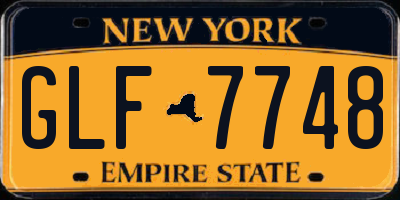 NY license plate GLF7748
