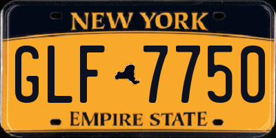 NY license plate GLF7750