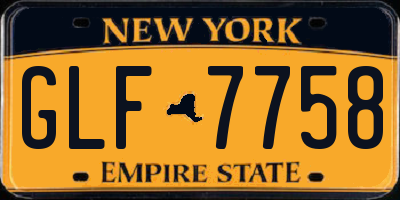 NY license plate GLF7758