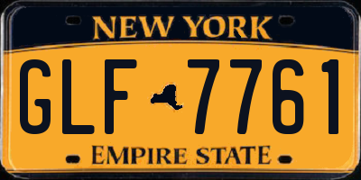 NY license plate GLF7761