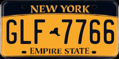 NY license plate GLF7766