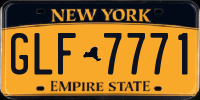 NY license plate GLF7771