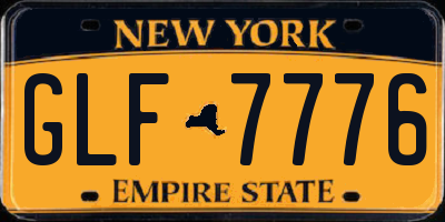 NY license plate GLF7776