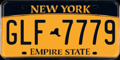 NY license plate GLF7779