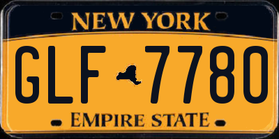 NY license plate GLF7780