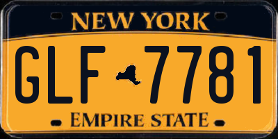 NY license plate GLF7781