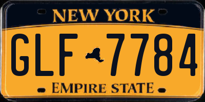 NY license plate GLF7784
