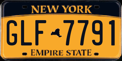 NY license plate GLF7791