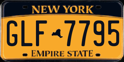 NY license plate GLF7795