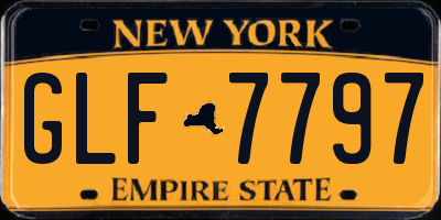 NY license plate GLF7797