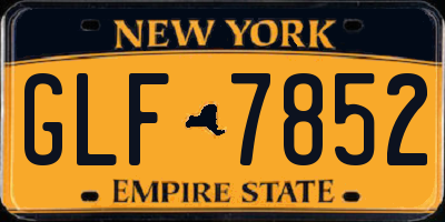 NY license plate GLF7852