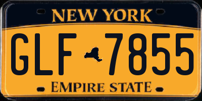 NY license plate GLF7855