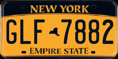 NY license plate GLF7882