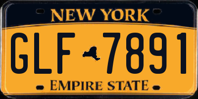 NY license plate GLF7891