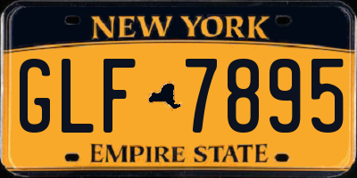 NY license plate GLF7895