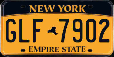NY license plate GLF7902