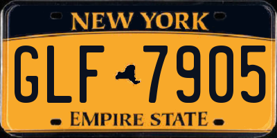 NY license plate GLF7905