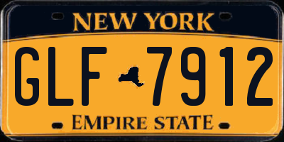NY license plate GLF7912