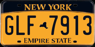 NY license plate GLF7913