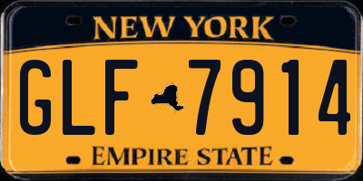 NY license plate GLF7914