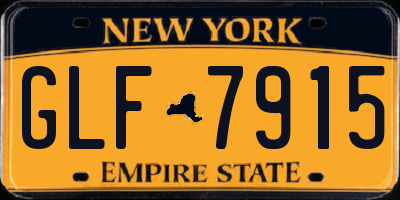 NY license plate GLF7915