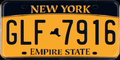 NY license plate GLF7916